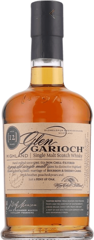 44,95 € Envío gratis | Whisky Single Malt Glen Garioch Highlands Reino Unido 12 Años 70 cl