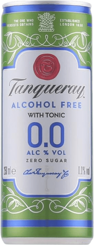 2,95 € Бесплатная доставка | Напитки и миксеры Tanqueray 0,0 & Tonic Объединенное Королевство Алюминиевая банка 25 cl Без алкоголя