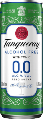 飲み物とミキサー 12個入りボックス Tanqueray 0,0 & Tonic 25 cl アルコールなし