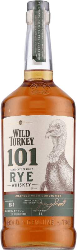 51,95 € Envío gratis | Whisky Blended Wild Turkey 101 Rye Estados Unidos Botella 1 L