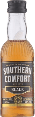 11,95 € Envio grátis | Caixa de 12 unidades Licores Southern Comfort Black Whisky Estados Unidos Garrafa Miniatura 5 cl