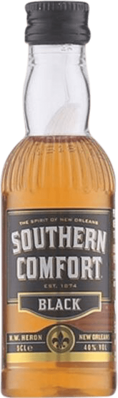 17,95 € Envoi gratuit | Boîte de 12 unités Liqueurs Southern Comfort Whisky Licor Black — Édition Noire États Unis Mini-Bouteille 5 cl