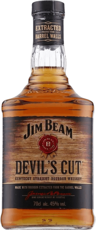 32,95 € Бесплатная доставка | Бурбон Jim Beam Devil's Cut Кентукки Соединенные Штаты 70 cl