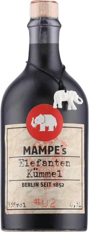 25,95 € Kostenloser Versand | Schnaps Mampe Berlin Elefanten Deutschland Medium-Flasche 50 cl Kümmel