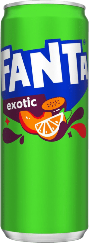 2,95 € Envio grátis | Refrescos e Mixers Fanta Exotic Alemanha Lata 33 cl