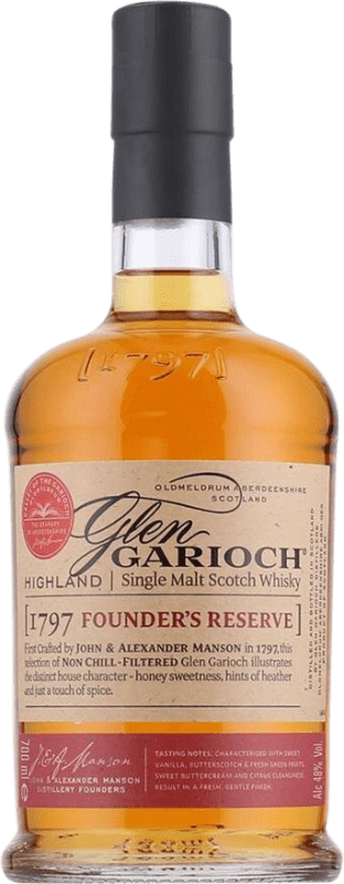57,95 € Spedizione Gratuita | Whisky Single Malt Glen Garioch Founder's Riserva Highlands Regno Unito 70 cl