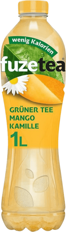 3,95 € 送料無料 | 6個入りボックス 飲み物とミキサー Fuze Tea Grüner Tee Mango Kamille ドイツ ボトル 1 L