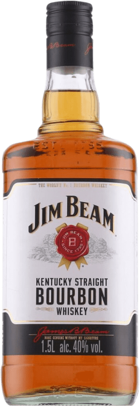 52,95 € Free Shipping | Bourbon Whisky Jim Beam Kentucky Straight Kentucky United States Special Bottle 1,5 L