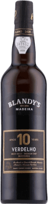 29,95 € Spedizione Gratuita | Vino Liquoroso Blandy's Madeira Medium Dry — Semisecco I.G. Madeira Madera Portogallo Verdello 10 Anni Bottiglia Medium 50 cl