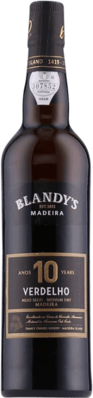 39,95 € 免费送货 | 强化酒 Blandys Madeira Medium Dry 半干半甜 I.G. Madeira 马德拉 葡萄牙 Verdello 10 岁 瓶子 Medium 50 cl