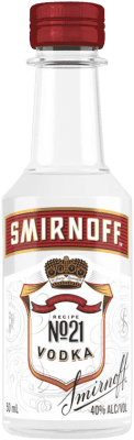 25,95 € Envoi gratuit | Boîte de 12 unités Vodka Smirnoff Nº 21 Russie Mini-Bouteille 5 cl