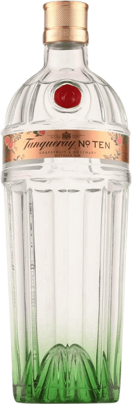 48,95 € Бесплатная доставка | Джин Tanqueray Nº Ten Distilled Gin Grapefruit & Rosemary Объединенное Королевство бутылка 1 L