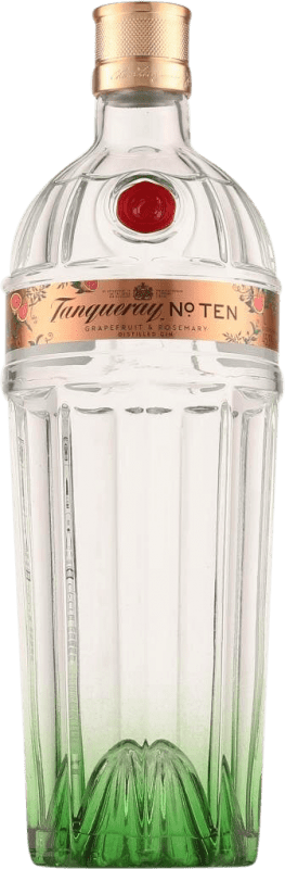 49,95 € Envoi gratuit | Genièvre Gin Tanqueray Nº Ten Distilled Royaume-Uni 1 L Grapefruit — Pamplemousse, Rosemary — Romarin