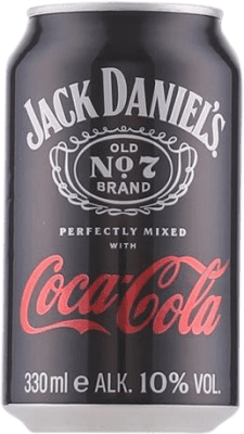 129,95 € 送料無料 | 24個入りボックス ミキサー Jack Daniel's Old Nº 7 テネシー州 アメリカ 缶 33 cl Bourbon — バーボン, Cola — コーラ, Whisky — ウィスキー