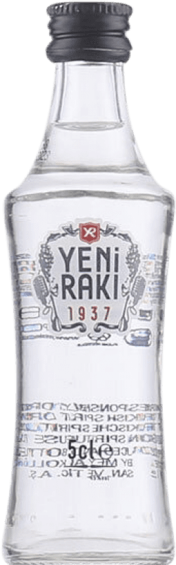 28,95 € Envío gratis | Caja de 12 unidades Raki Yeni Raki Turquía Botellín Miniatura 5 cl Anís