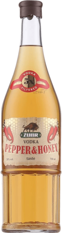 14,95 € Envio grátis | Vodca Zubr Pepper & Honey Polônia Garrafa 70 cl