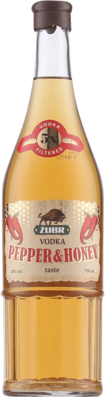 15,95 € Free Shipping | Vodka Zubr Poland 70 cl Honey, White Pepper