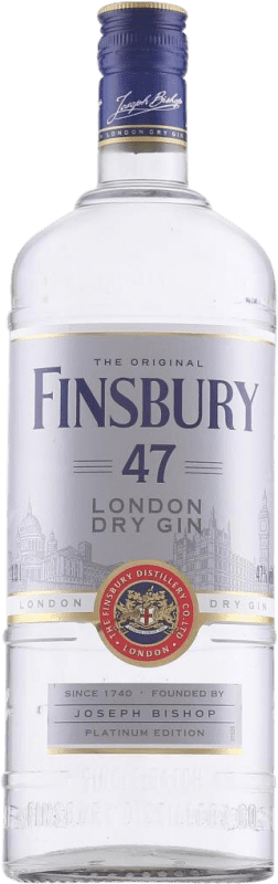 29,95 € Spedizione Gratuita | Gin Finsbury Platinum 47 London Dry Gin Regno Unito Bottiglia 1 L