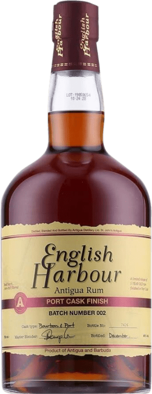52,95 € Kostenloser Versand | Rum English Harbour Port Cask Finish Antigua und Barbuda Flasche 70 cl