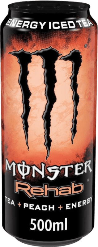 19,95 € Kostenloser Versand | 12 Einheiten Box Getränke und Mixer Monster Energy Rehab Peach Tea Irland Medium Flasche 50 cl