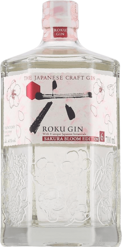29,95 € Бесплатная доставка | Джин Suntory Roku Sakura Bloom 6th Ограниченный выпуск Япония Бутылка 70 cl