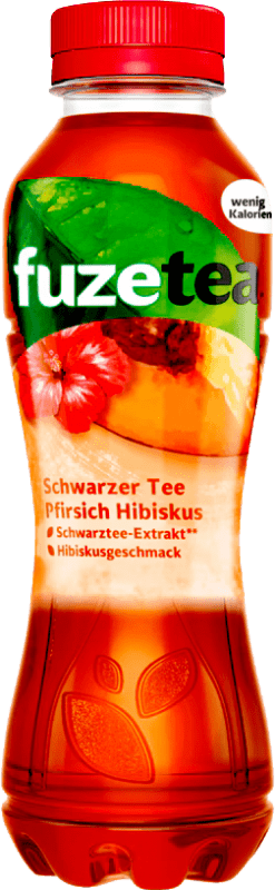 1,95 € Spedizione Gratuita | Bibite Fuze Tea Germania Mezza Bottiglia 37 cl Schwarzer Tee — Tè Nero, Pfirsich — Pesca