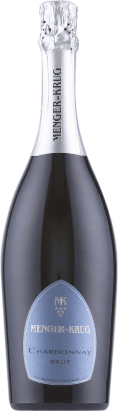 10,95 € 免费送货 | 白起泡酒 Menger-Krug Sekt Flaschengärung 香槟 普法尔茨 德国 Chardonnay 瓶子 75 cl