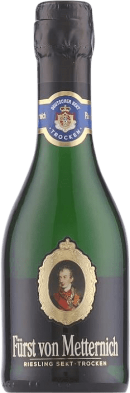 5,95 € Envío gratis | Espumoso Blanco Fürst von Metternich Trocken — Seco Alemania Riesling Botellín 20 cl