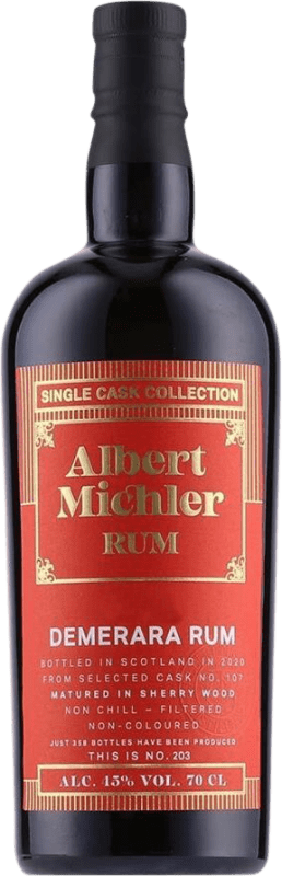 128,95 € Бесплатная доставка | Ром Albert Michler Single Cask Collection Demerara Объединенное Королевство 10 Лет бутылка 70 cl