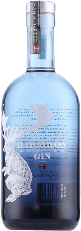 32,95 € Kostenloser Versand | Gin Harahorn Small Batch Gin Norwegen Medium Flasche 50 cl