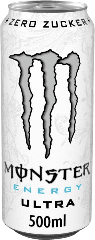 19,95 € 送料無料 | 12個入りボックス エナジードリンク Monster Energy Ultra White — 白 アイルランド ミディアムボトル 50 cl