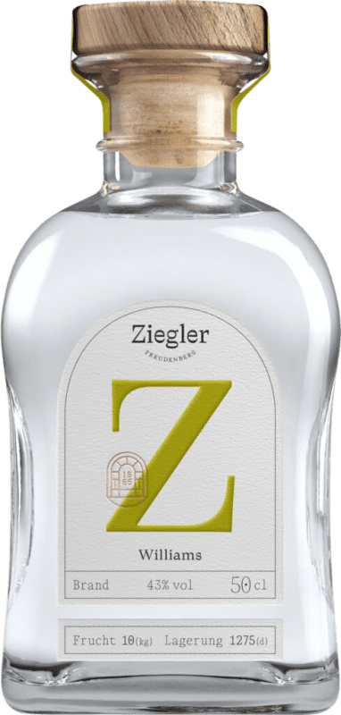 91,95 € Free Shipping | Pomace Brandy Ziegler Williams Germany Medium Bottle 50 cl Poire Williams — Williams Pear