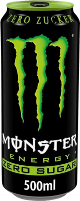 12,95 € Envio grátis | Caixa de 12 unidades Bebida Energética Monster Energy Sem Açúcar Irlanda Garrafa Medium 50 cl