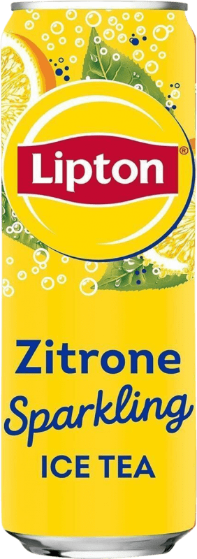 19,95 € Spedizione Gratuita | Scatola da 24 unità Bibite Lipton Sparkling — Spumante Germania Lattina 33 cl Zitrone — Limone, Ice Tea — Tè Freddo