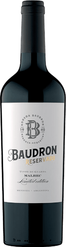 14,95 € Free Shipping | Red wine Baudron Reserve I.G. Mendoza Argentina Malbec Bottle 75 cl