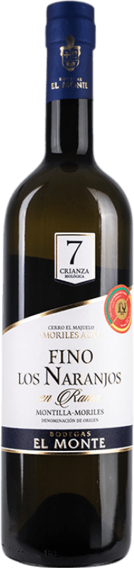 13,95 € Envio grátis | Vinho fortificado El Monte Fino Los Naranjos en Rama D.O. Montilla-Moriles Espanha Pedro Ximénez Garrafa 75 cl