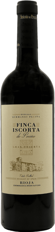 45,95 € Бесплатная доставка | Красное вино Hermanos Peciña Finca Iscorta Гранд Резерв D.O.Ca. Rioja Испания Tempranillo, Grenache бутылка 75 cl