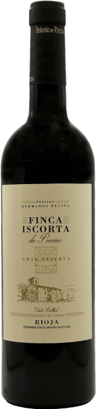 34,95 € Envio grátis | Vinho tinto Hermanos Peciña Finca Iscorta Grande Reserva D.O.Ca. Rioja Espanha Tempranillo, Grenache Garrafa 75 cl