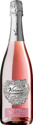 24,95 € Envio grátis | Espumante rosé Vivanco Cuveé Inédita Rosado Extra Brut Reserva D.O.Ca. Rioja Espanha Grenache, Mazuelo Garrafa 75 cl