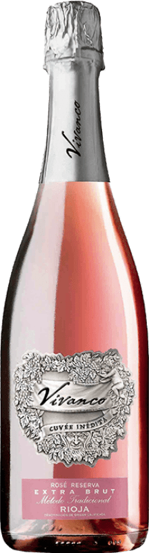 24,95 € Kostenloser Versand | Rosé Sekt Vivanco Inédita Extra Brut Cuvée Reserve — Gereift D.O.Ca. Rioja Spanien Garnacha — Grenache, Mazuelo Flasche 75 cl