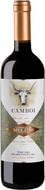 54,95 € Free Shipping | Red wine Castello di Meleto Camboi Rosso I.G.T. Toscana Italy Malvasia Black Bottle 75 cl