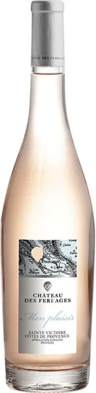 25,95 € 免费送货 | 玫瑰酒 Château des Ferrages Mon plaisir Sainte Victoire A.O.C. Côtes de Provence 法国 Syrah, Grenache, Rolle 瓶子 75 cl