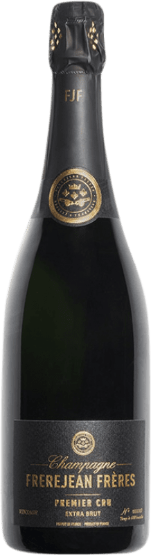 72,95 € Envio grátis | Espumante branco FrereJean Frères. Premier Cru Extra Brut A.O.C. Champagne França Pinot Preto, Chardonnay Garrafa 75 cl