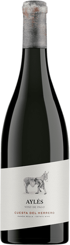 11,95 € Envío gratis | Vino tinto Pago de Aylés Cuesta del Herrero D.O.P. Vino de Pago Aylés España Tempranillo, Merlot, Garnacha, Cabernet Sauvignon Botella 75 cl