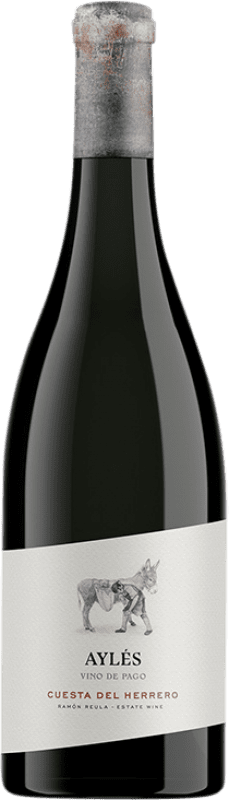 13,95 € Envío gratis | Vino tinto Pago de Aylés Cuesta del Herrero D.O.P. Vino de Pago Aylés España Tempranillo, Merlot, Garnacha, Cabernet Sauvignon Botella 75 cl