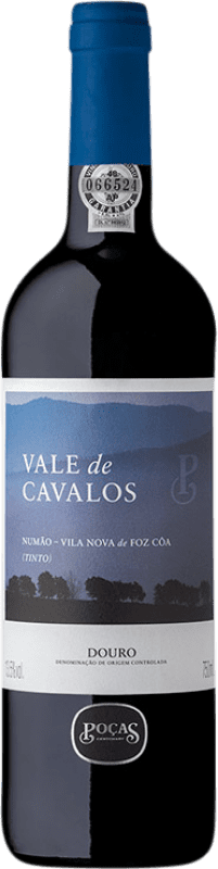 9,95 € Envío gratis | Vino tinto Poças Júnior Vale de Cavalos Tinto I.G. Douro Portugal Touriga Franca, Touriga Nacional, Tinta Roriz, Tinta Barroca Botella 75 cl