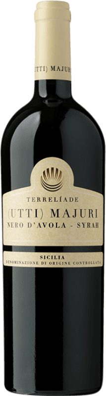 29,95 € Free Shipping | Red wine Terrelíade. Utti Majuri D.O.C. Sicilia Italy Syrah, Nero d'Avola Bottle 75 cl