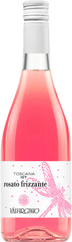 10,95 € Envio grátis | Espumante rosé Valvirginio Rosato Frizzante I.G.T. Toscana Itália Sangiovese Garrafa 75 cl