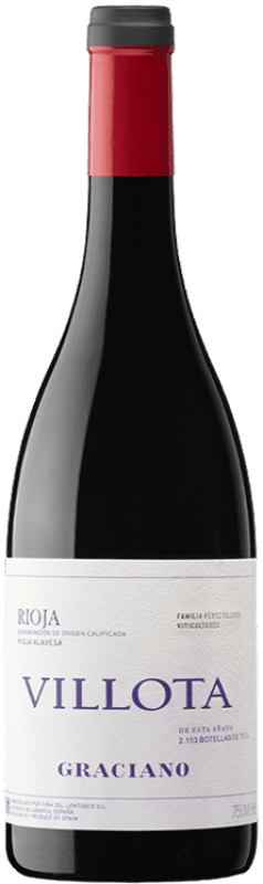 48,95 € Kostenloser Versand | Rotwein Villota D.O.Ca. Rioja Spanien Graciano Flasche 75 cl