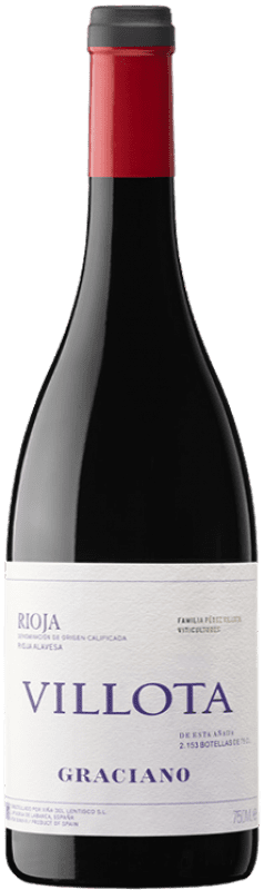 36,95 € Spedizione Gratuita | Vino Rosso Villota D.O.Ca. Rioja Spagna Graciano 75 cl